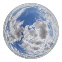 16K blue clouded skydome HDRi panorama